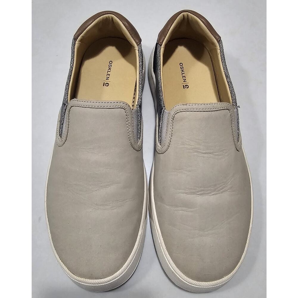 OSKLEN Slip On Sneakers Men’s US 7.5 EUR 41 Beige Casual Leather Shoes Brazil